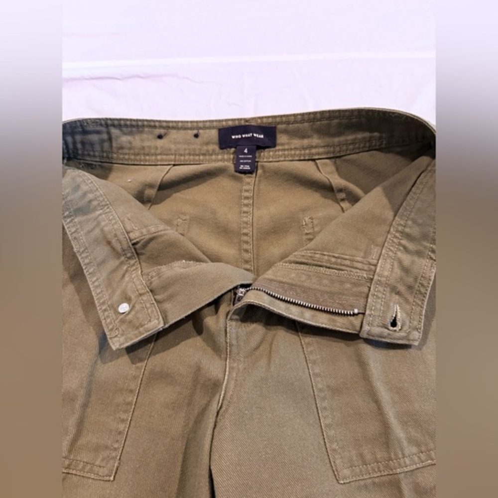 Who What Wear Olive Wide Leg Utility Pants | Size 27/4 | NWT - Picture 11 of 15